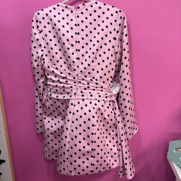 Atoir The Missy Dress Pink & Black Polka Dot - Picture 9 of 9